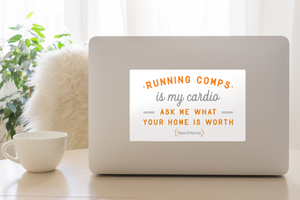 Laptop Decal- Running White