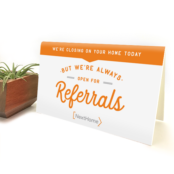 Referrals Sign-  white